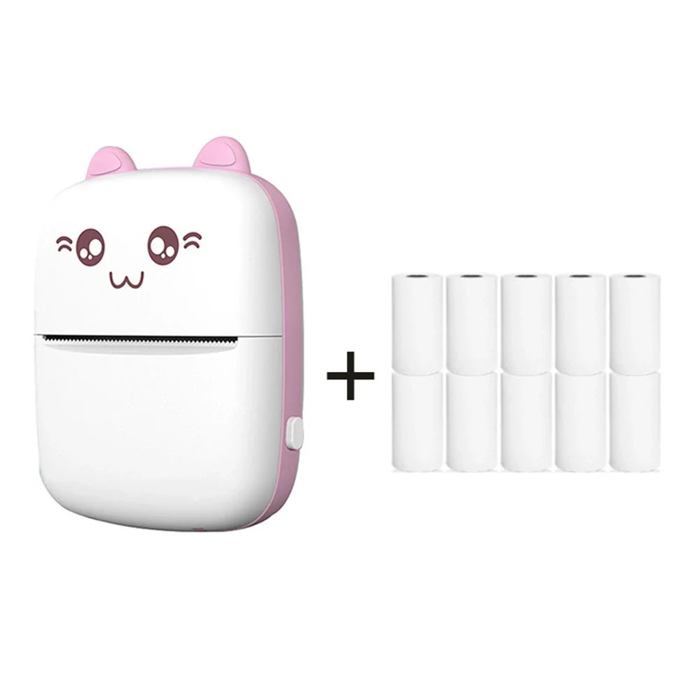 Mini Printer Portable Thermal Printer Photo Lable Printing Pocket Printer 57mm Printing Wireless BT 200dpi Android IOS Printers