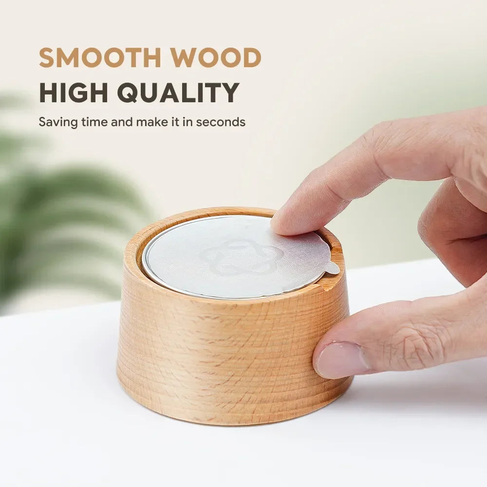 Reusable Silicone Cover Aluminum Foil Seal Lid Kit Wooden Capsule Filling Holder For Nespresso VertuoLine Pods Coffee Accessorie