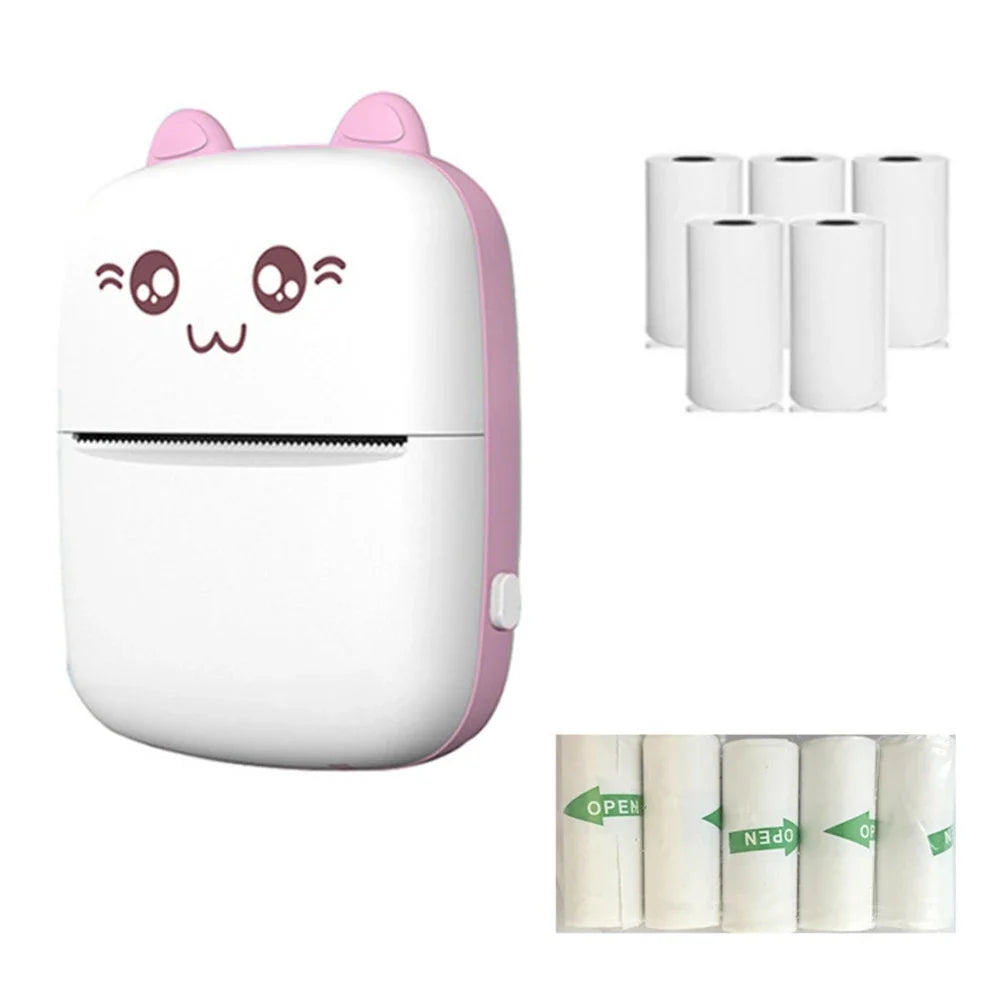 Mini Printer Portable Thermal Printer Photo Lable Printing Pocket Printer 57mm Printing Wireless BT 200dpi Android IOS Printers