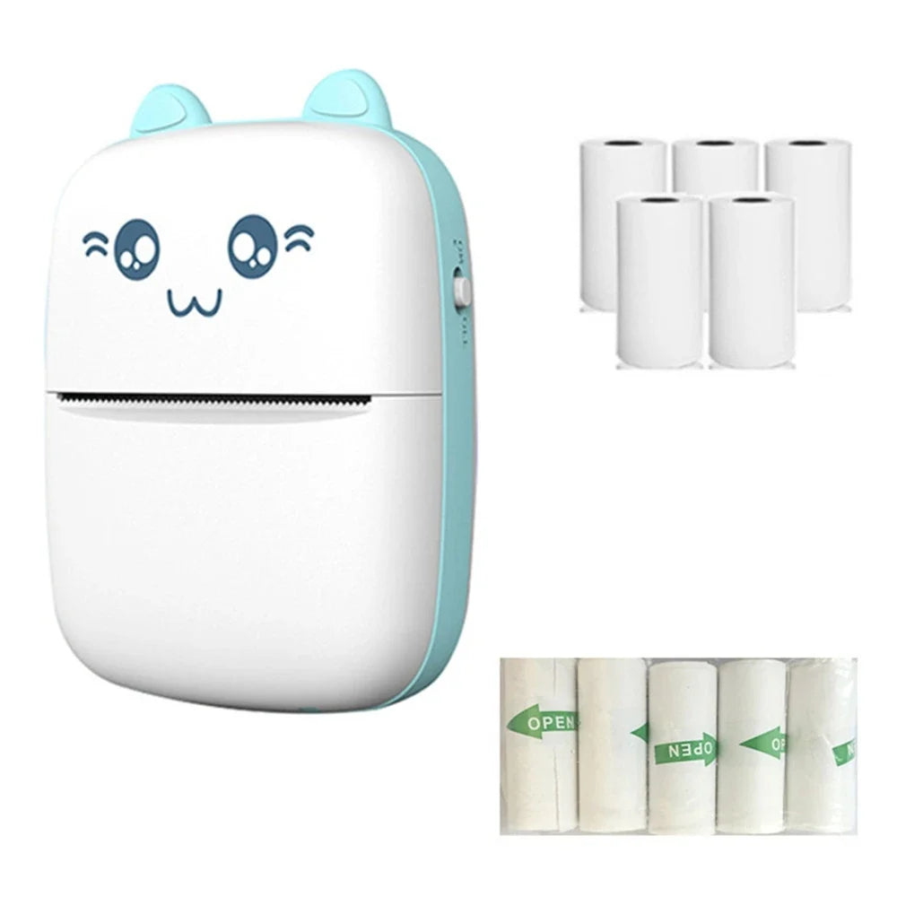 Mini Printer Portable Thermal Printer Photo Lable Printing Pocket Printer 57mm Printing Wireless BT 200dpi Android IOS Printers